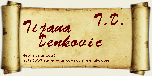 Tijana Denković vizit kartica